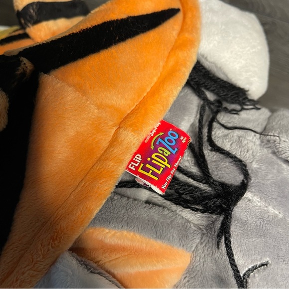 Jumbo Flip A Zoo Reversible Tiger Elephant 20” Plush Toy Pillow Stuffed Animal - Picture 8 of 10